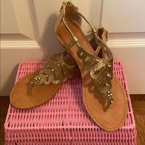 Gold sandals